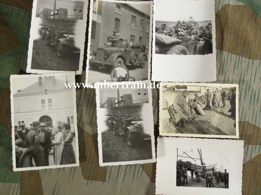 7 Fotos WH Geländewagen. Belgien / Frankreich/ Russland