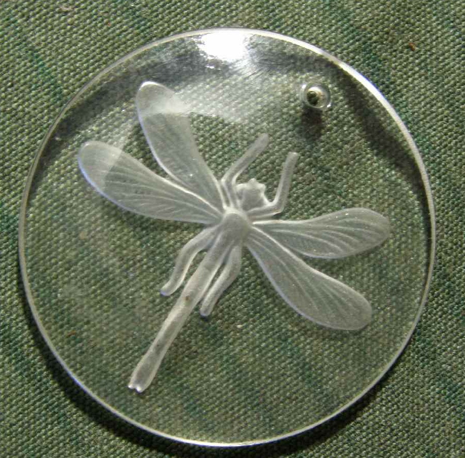 Glasabzeichen "Libelle" , WHW März 1940, Serie " Tiere des Dorfteichs