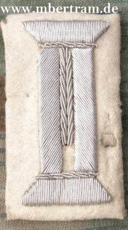 1 Ärmelpatte für Waffenrock Infanterie