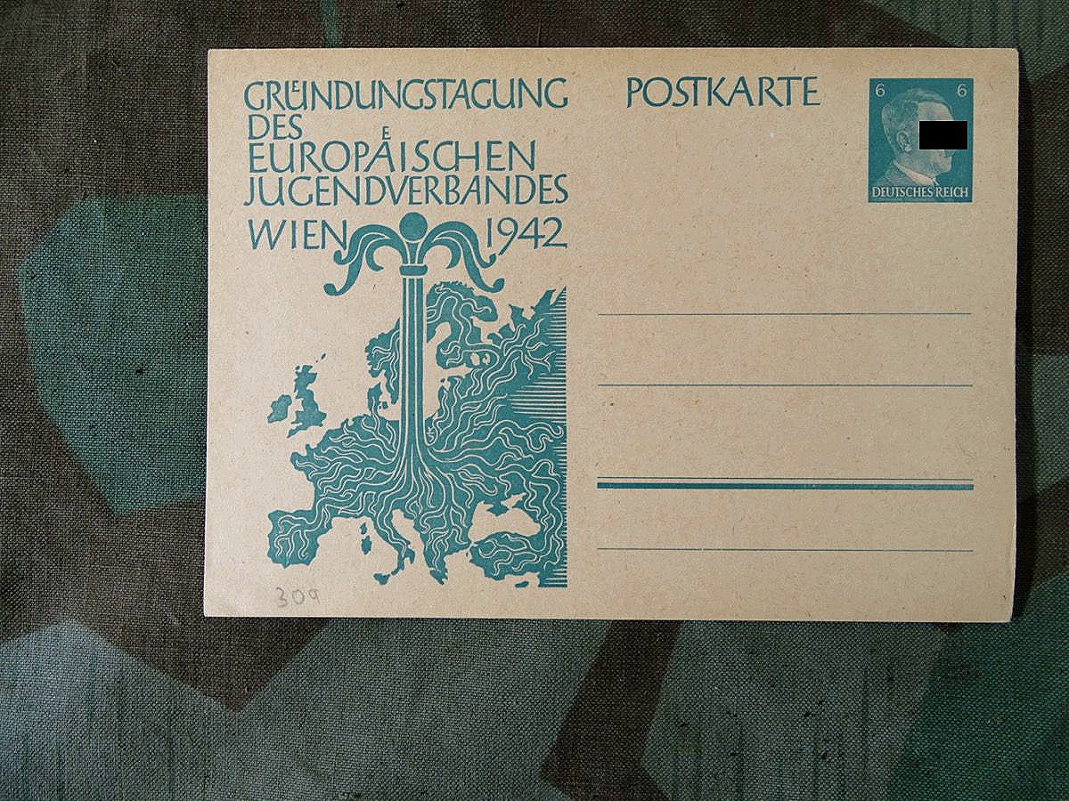 Propaganda Postkarte Gründungstagung des europäischen Jugendverbandes Wien 1942