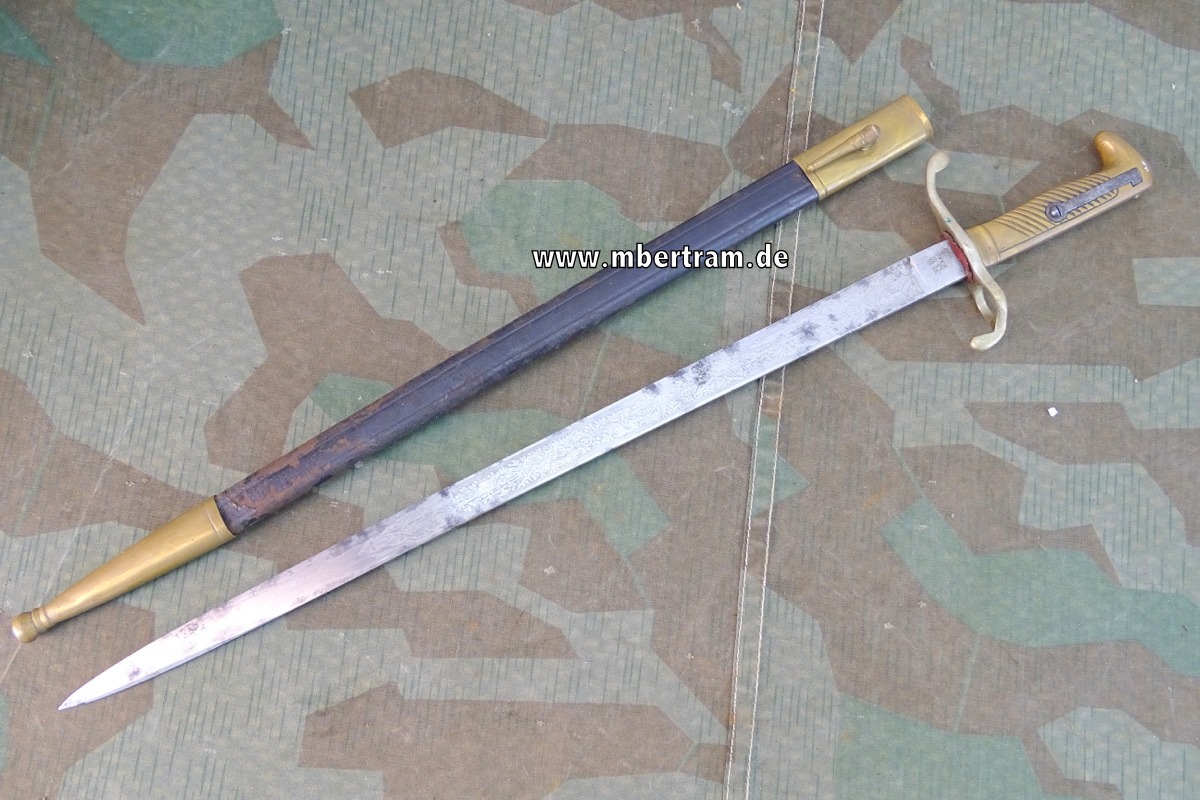 Infanterie Extra Seitengewehr M 71, Klingenätzung, WKC