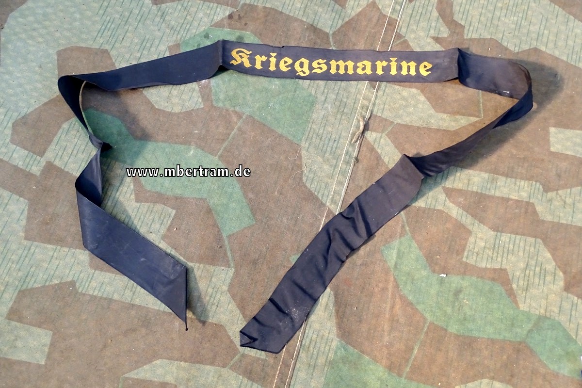 Mützenband "Kriegsmarine " Baumwollstickerei ca. 109 cm,