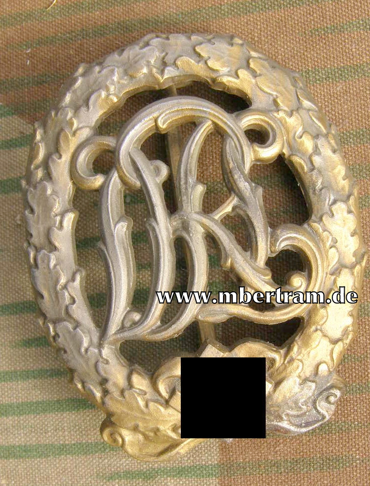 REICHSSPORTAB-ZEICHEN DRL IN BRONZE, MIT HK