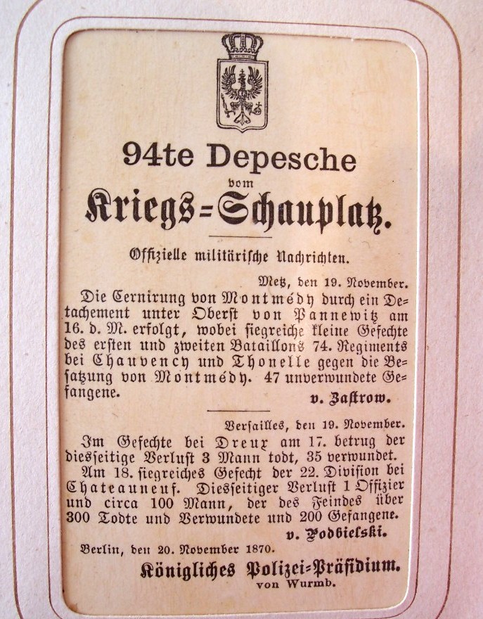 1870 Album für Kriegsdepeschen ! Rarität !