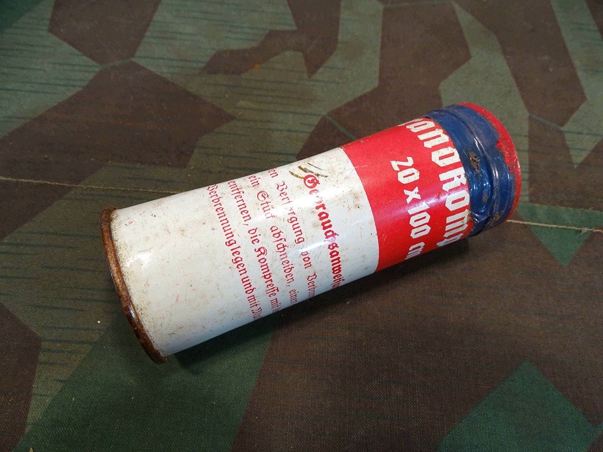Wehrmacht Sanitätsmaterial : Brandkompresse 20x100 cm 