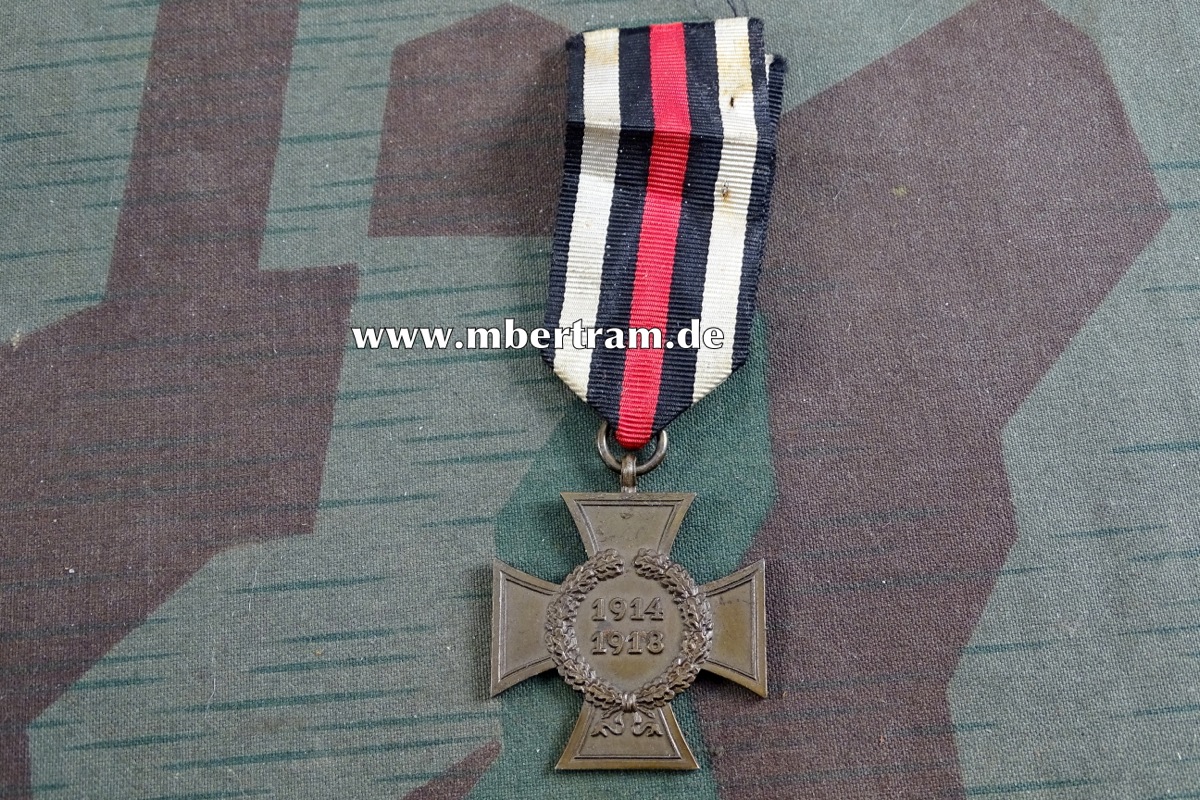 Weltkriegs Ehrenkreuz für Kriegsteilnehmer 1914-1918, mit Band, Hst.: GWL