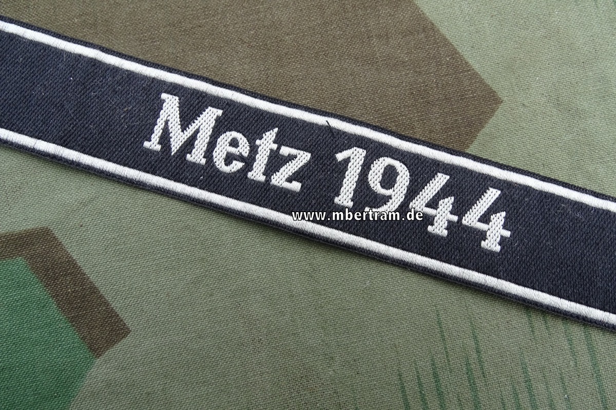 Replik: Ärmelband Metz 1944 aus Wuppertaler Fertigung, Unikat in Deutschland