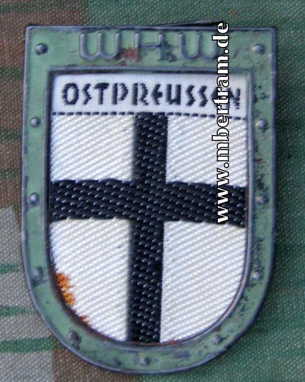 WHW, Oktober 1936 "Ostpreussen" Metallrahmen mit Stoff.