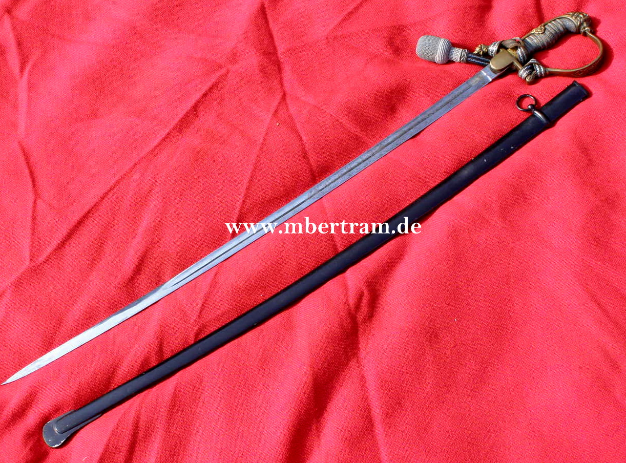 10384-6 Infanterie Offizierssäbel, Löwenkopfgriff, gekreuzte Säbel
