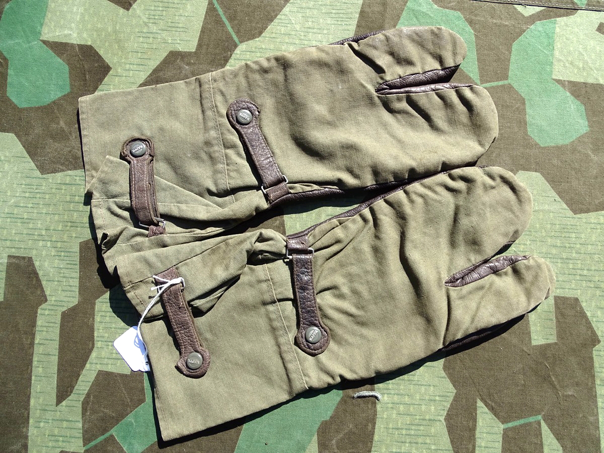 Wehrmacht Kradmelder Handschuhe, feldgrau mit RB Nr. 1944