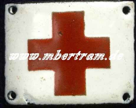 2172-1 Deutsches Rotes Kreuz, Kragenspiegelauflage 1. WK, Emaille