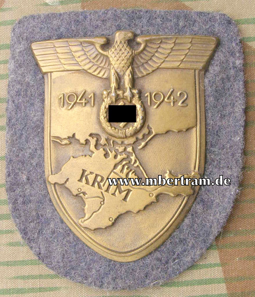 Krimschild Luftwaffe, Zustand 1-2 , getragenes Original