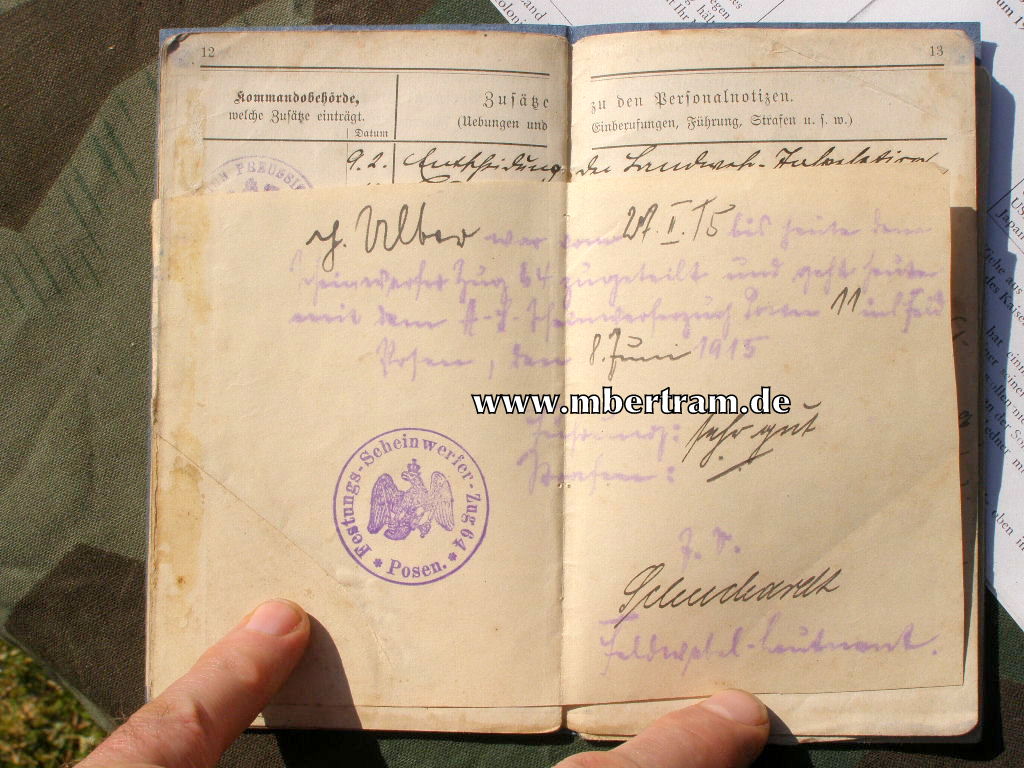13619-7 Militärpass Ostasiatisches Expeditionskorps 1902" SELTEN !