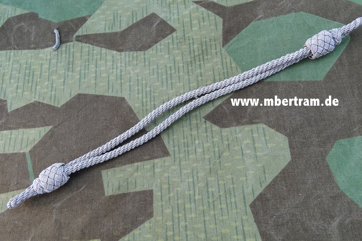 Wehrmacht Mützenkordel für die Offizierschirmmmütze Metallgepinst, 34cm