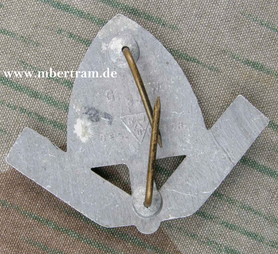 RAD Mützenabzeichen Mannschaften Aluminium, o. Splinte