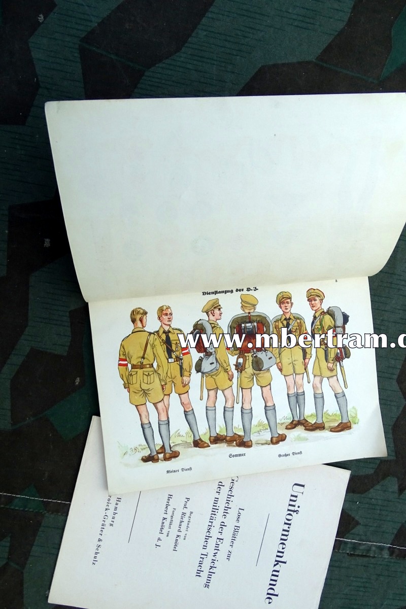 Die Uniformen der HJ. Amtliche Uniformtafeln 2. Aufl. 1934, SELTEN !!
