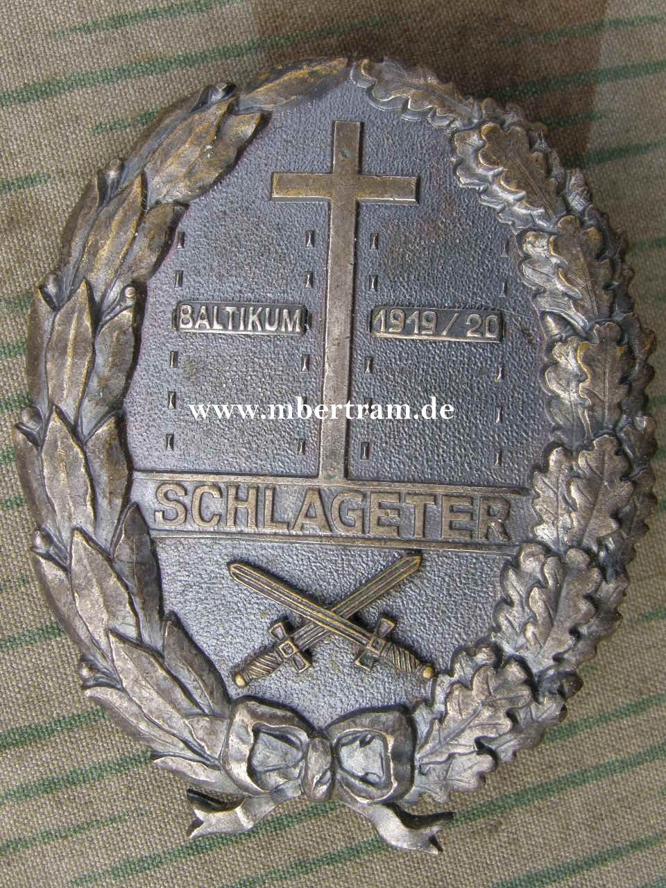 Schlageter-Schild, 2. Form, hochoval, Baltikum 1919/20