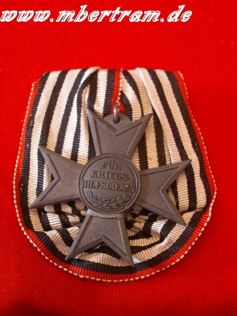 Kreuz für Kriegshilfsdienst, Preussen, Einzel Ordensspange