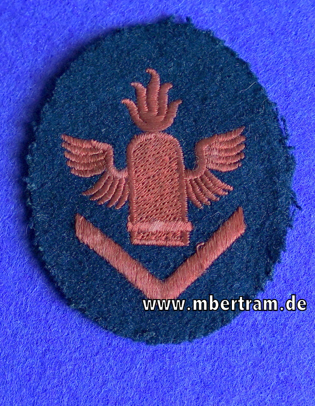 Ärmelabzeichen KM: Geschützführer 1. Klasse, Matrosendivision
