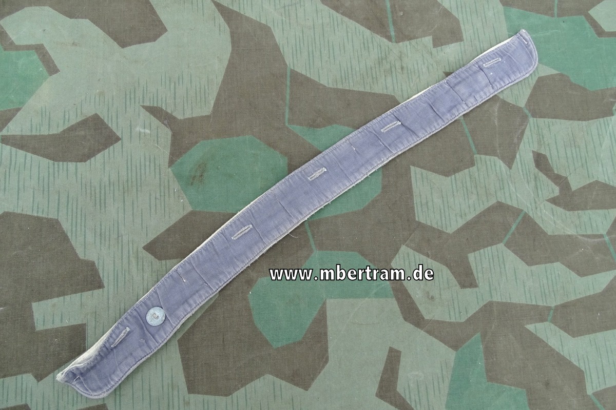 Luftwaffe / Waffen SS Kragenbinde/ Einknöpfkragen grau / weiß ca. 53 cm