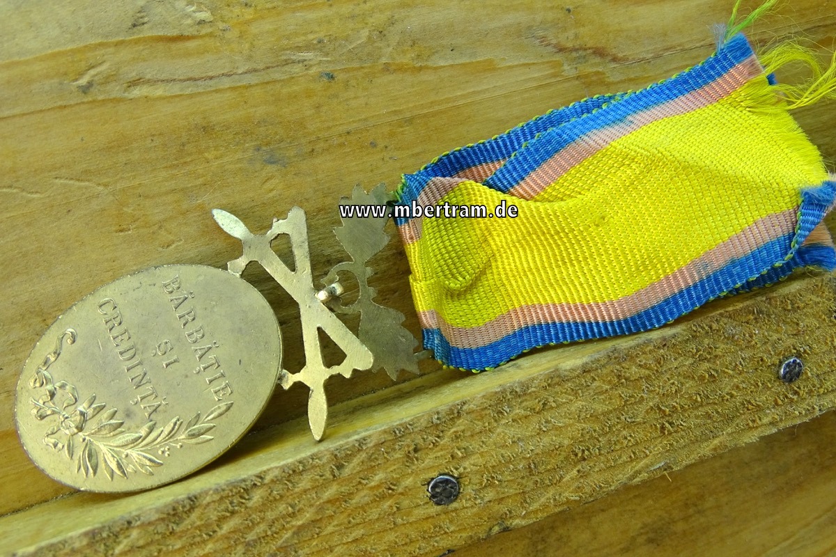 Medaille für Mannhaftigkeit und Treue, 1. Klasse in gold, Königreich Rumänien