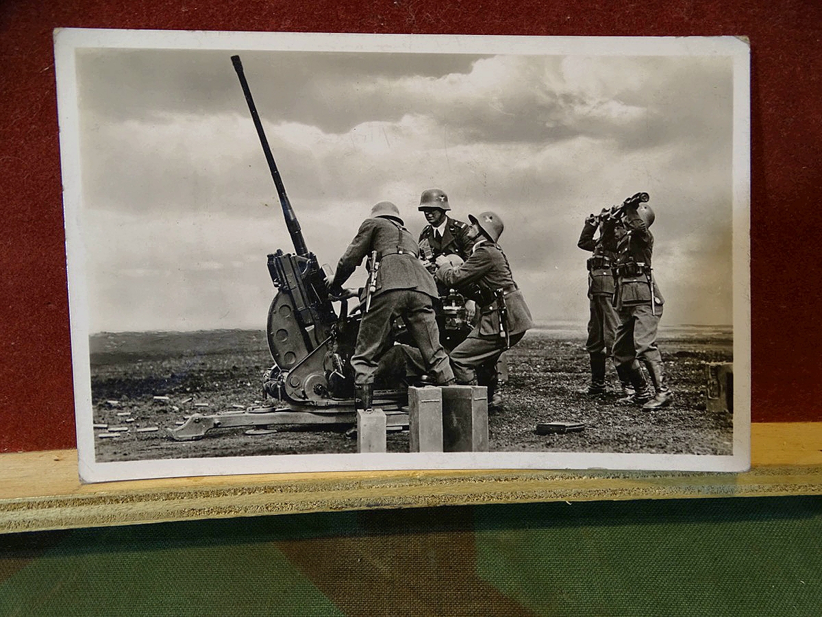 Foto Postkarte 2 cm Flak, Serie " Unsere Luftwaffe " Flak Ausb. Rgt. Wetzlar 3 Batterie"
