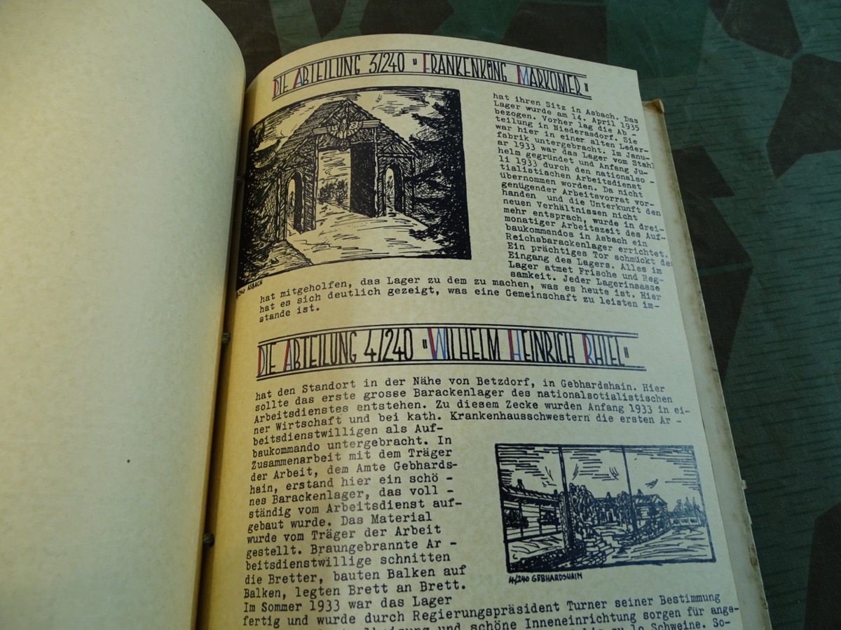 Gau Chronik über die Anfänge des Arbeitsgaues XXIV Mittelrhein. Seltenes und aufwendig gestalltetes Buch-