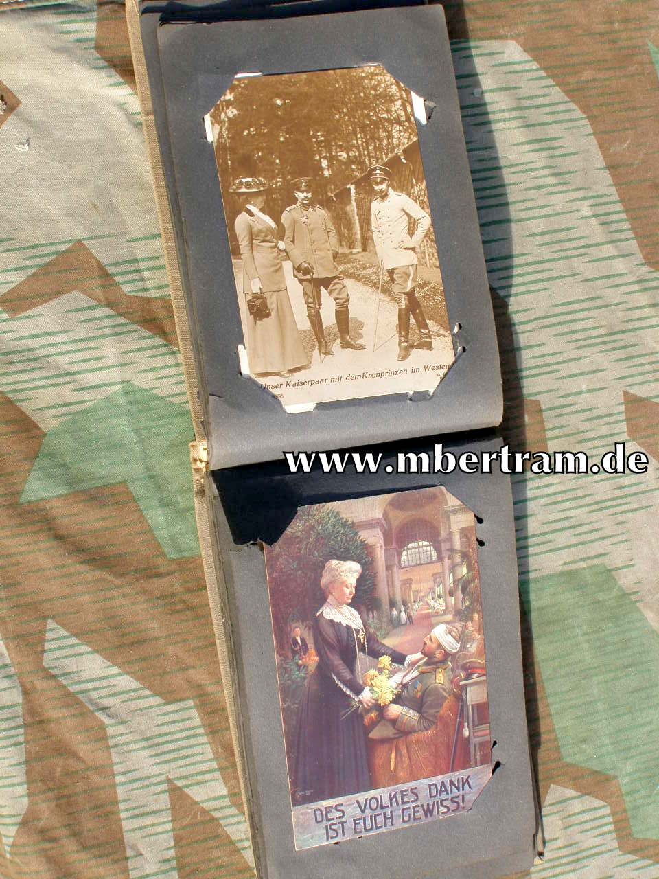 12432-11 Postkarten Fotoalbum, Portraits Kaiser u. Familie, 49 Karten