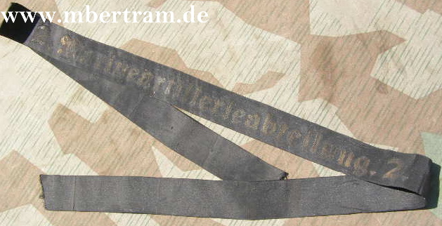 Mützenband Kriegsmarine "2. Marineartilleriabteilung 2. "