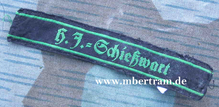 8888-1 Ärmelband " HJ Schiesswart" grün gewebt