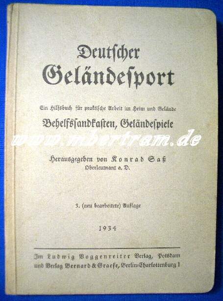 Konrad Sass ( Hersg.): Deutscher Geländesport, 1934,131 Seiten