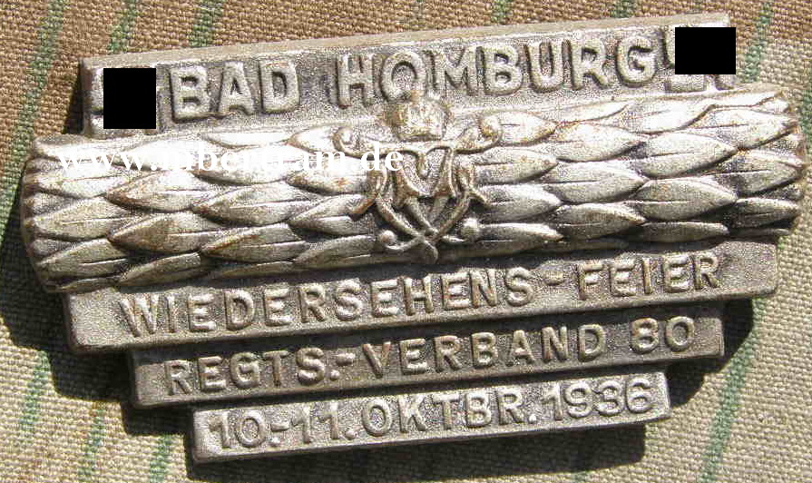 Bad Homburg, Wiedersehensfeier Regiments Verband 80 1936