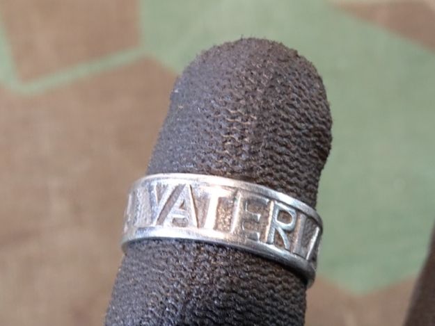 Patriotischer Schmuck erster Weltkrieg. Fingerring " Vaterlandsdank 1914 "