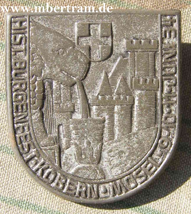 Historisches Burgenfest Kobern, Mosel, 9.-10.Juni 1934
