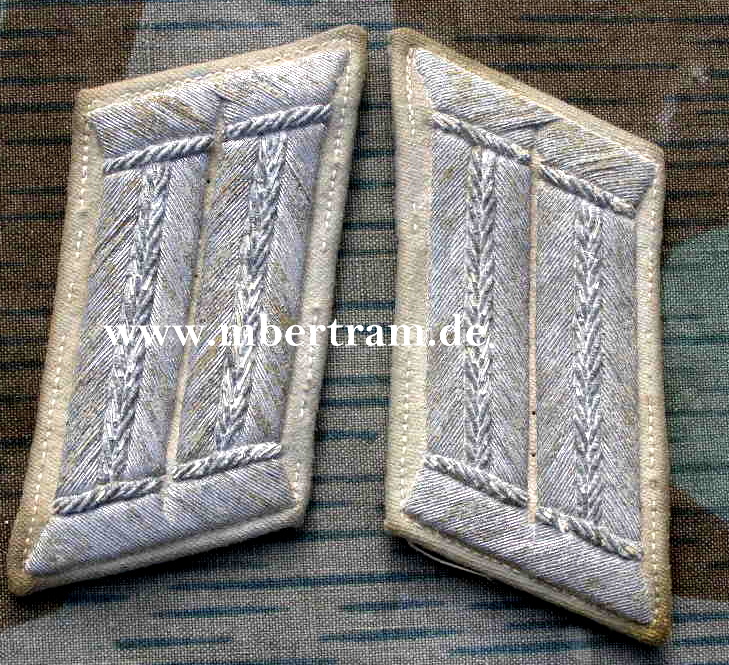 Paar Kragenspiegel Waffenrock Offizier Infanterie