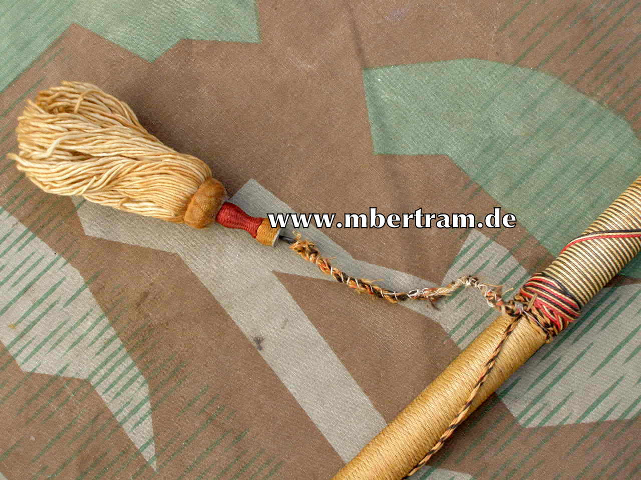 Reservisten Spazierstock 1.WK, stoffummantelt, Soldatenbüste