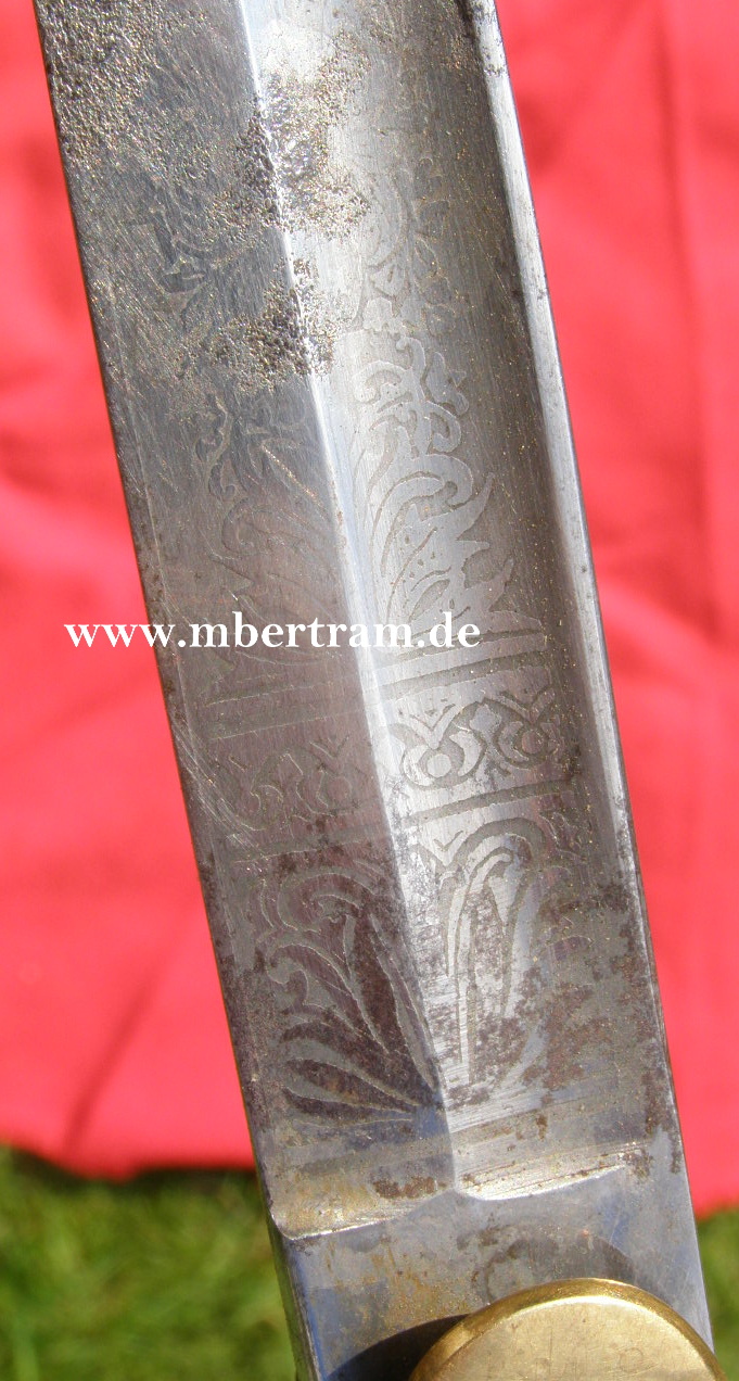 10385-10 Infanterie Offizierssäbel, Löwenkopfgriff, Lederscheide um 1890, WKC