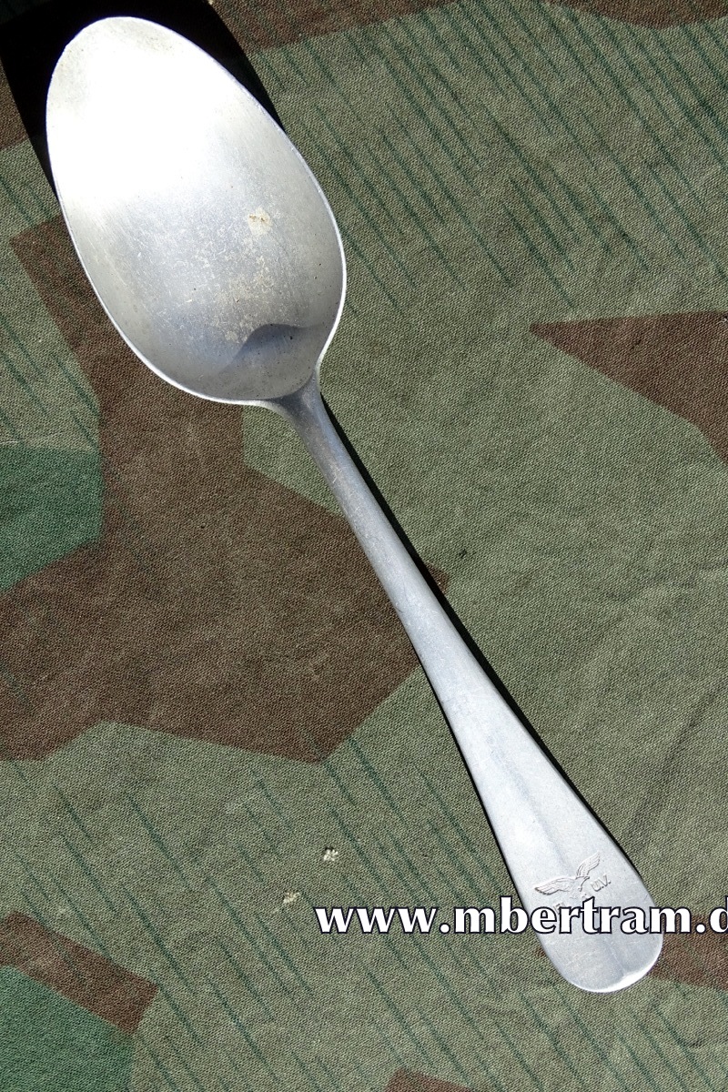 Luftwaffen Suppen Löffel, Alu, Adler, FL.U.V. Hersteller 1939