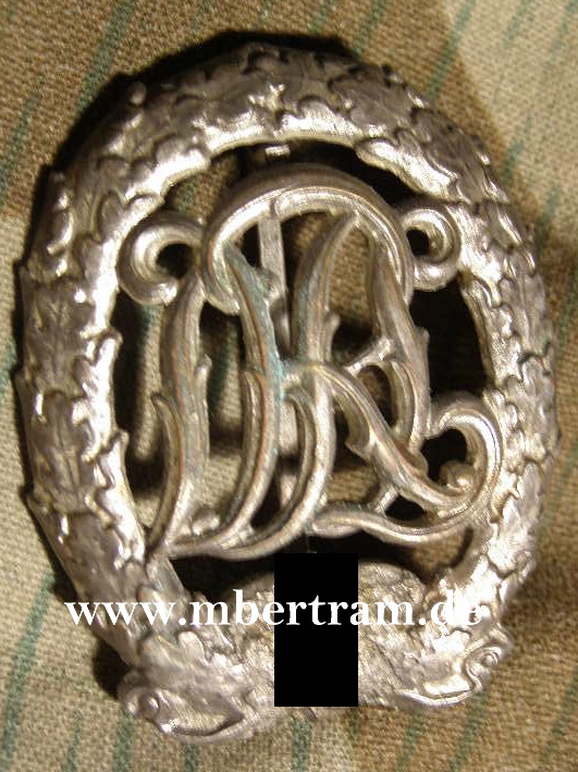 Sportabzeichen "DRL" in silber, Buntmetall, Wernstein