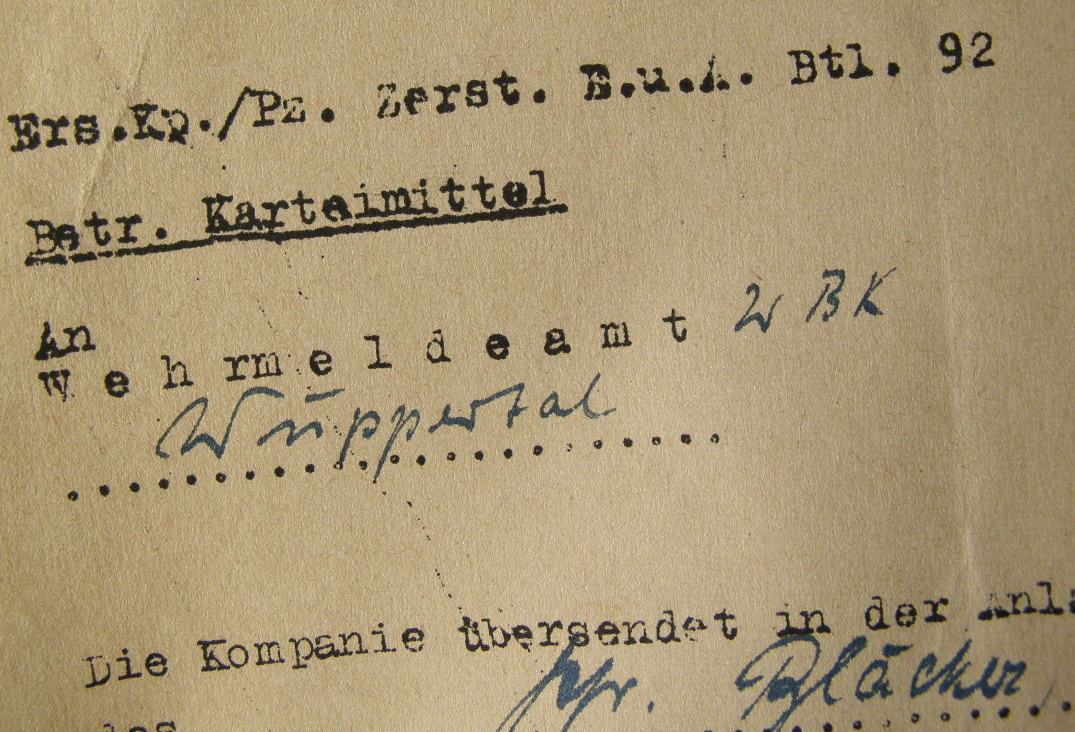 624-15 Wehrstammbuch Nahkpf Ausbildung, Pz.Vern.abz.,EK2, NkSp.