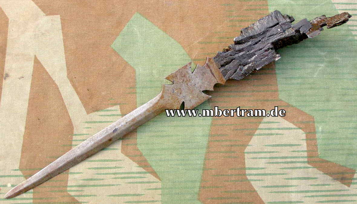 1. Weltkrieg Brieföffner aus Granatsplitter mit EK 1916/17
