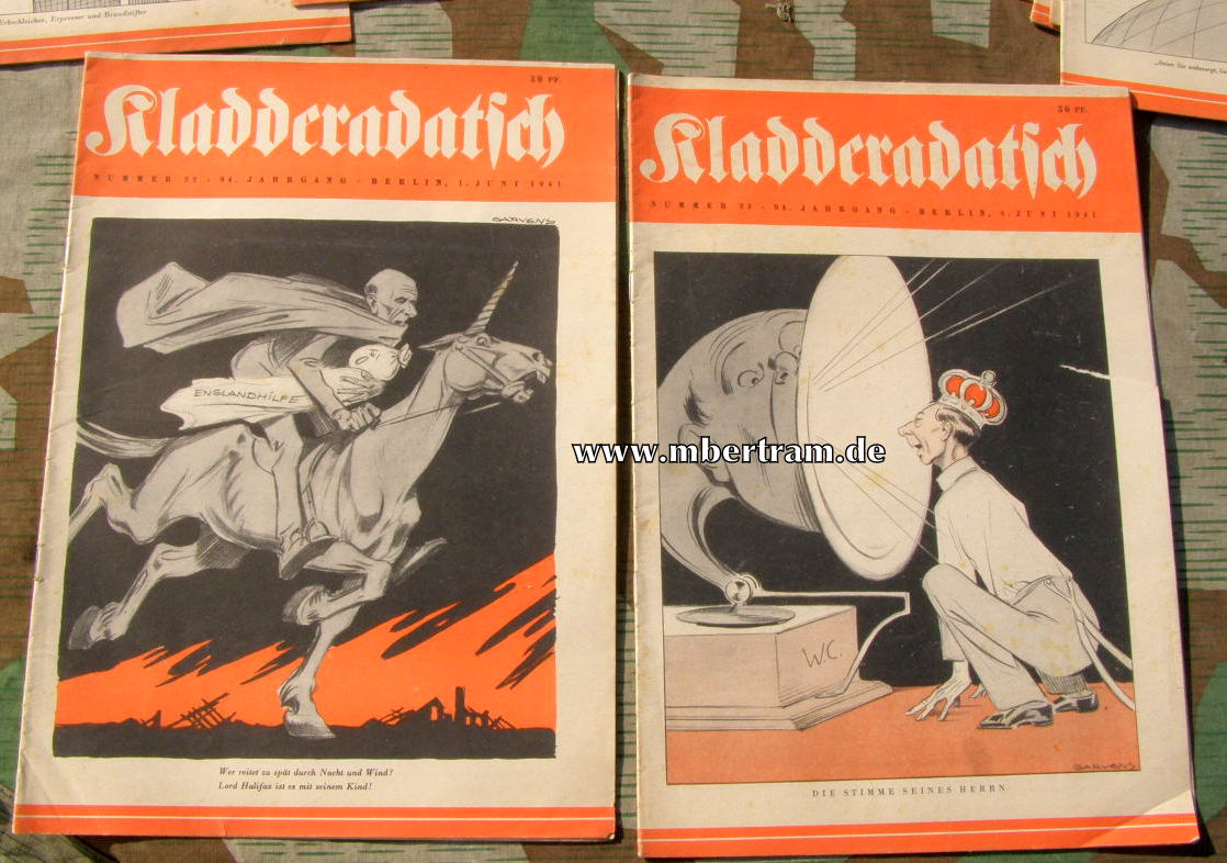 11148-2 9 Ausgaben, Satireheft " Kladderadatsch" 1 9 4 1