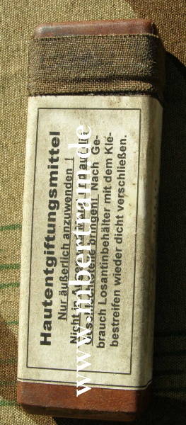 Wehrmacht Gas-Hautentgiftungsmittel Losantin, Hst. 1941, schwarzer Ring