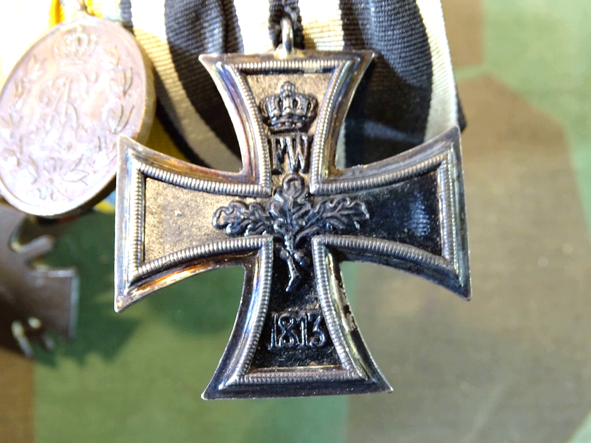 3er Ordensspange EK 2 1914, Friedrich August Medaille, Ehrenkreuz für Frontkämpfer 3er Ordensspange EK 2 1914, Friedrich August Medaille, Ehrenkreuz für Frontkämpfer