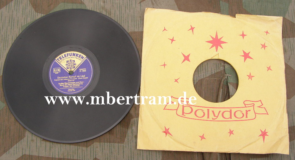 Schellack Langspielplatte 3. Reich 1933, Propagandalieder