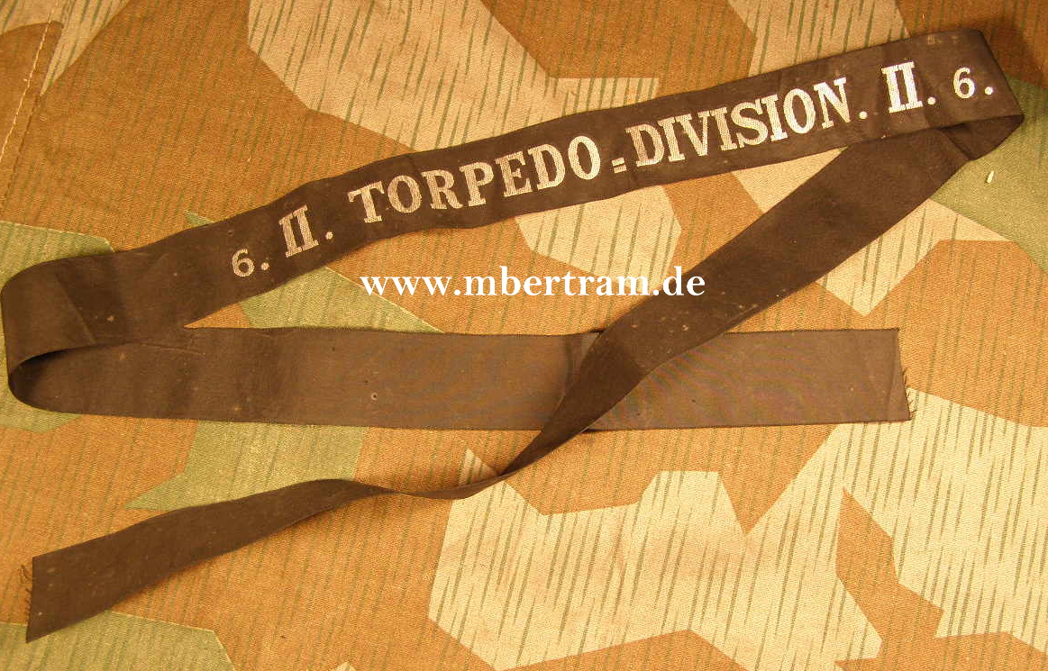 Kaiserl. Mützenband "6.II Torpedoboots=Division"