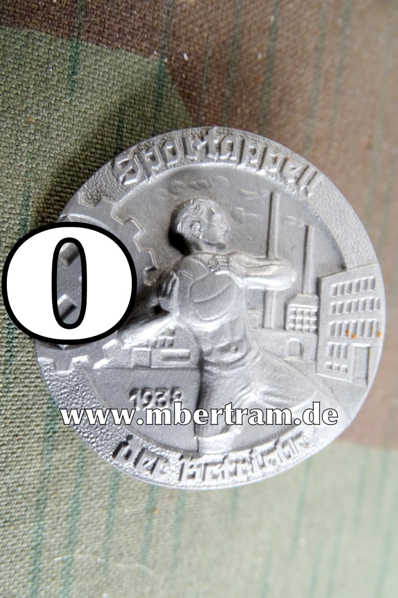 III. Reich - DAF - Sportappell der Betriebe 1938 , Kunststoffabzeichen
