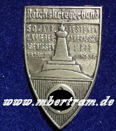 Kriegerkammeradschaft Asemissen / Lippe 1938, golden