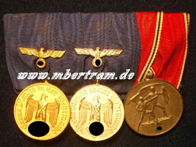 3er Ordensschnalle: WH DA4,12 Jh, Med. 13. März 1938