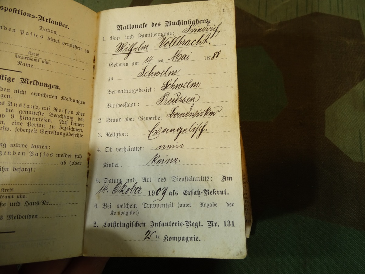 5 Urkunden: Inf.St.Abz., Verw.Abz.schw., Ostmed..41/42, EK2..